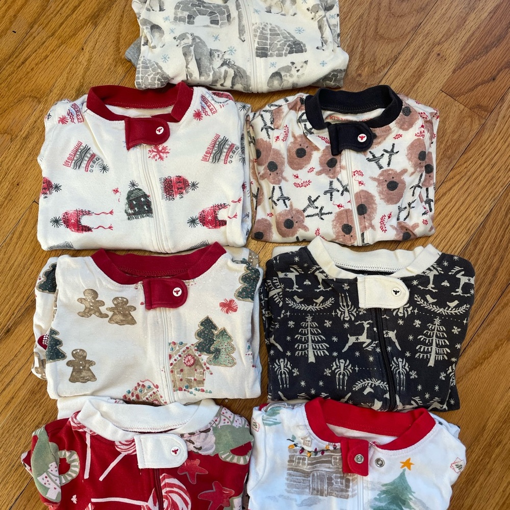Festive Kids Pajama Set - Red, Black, Cream